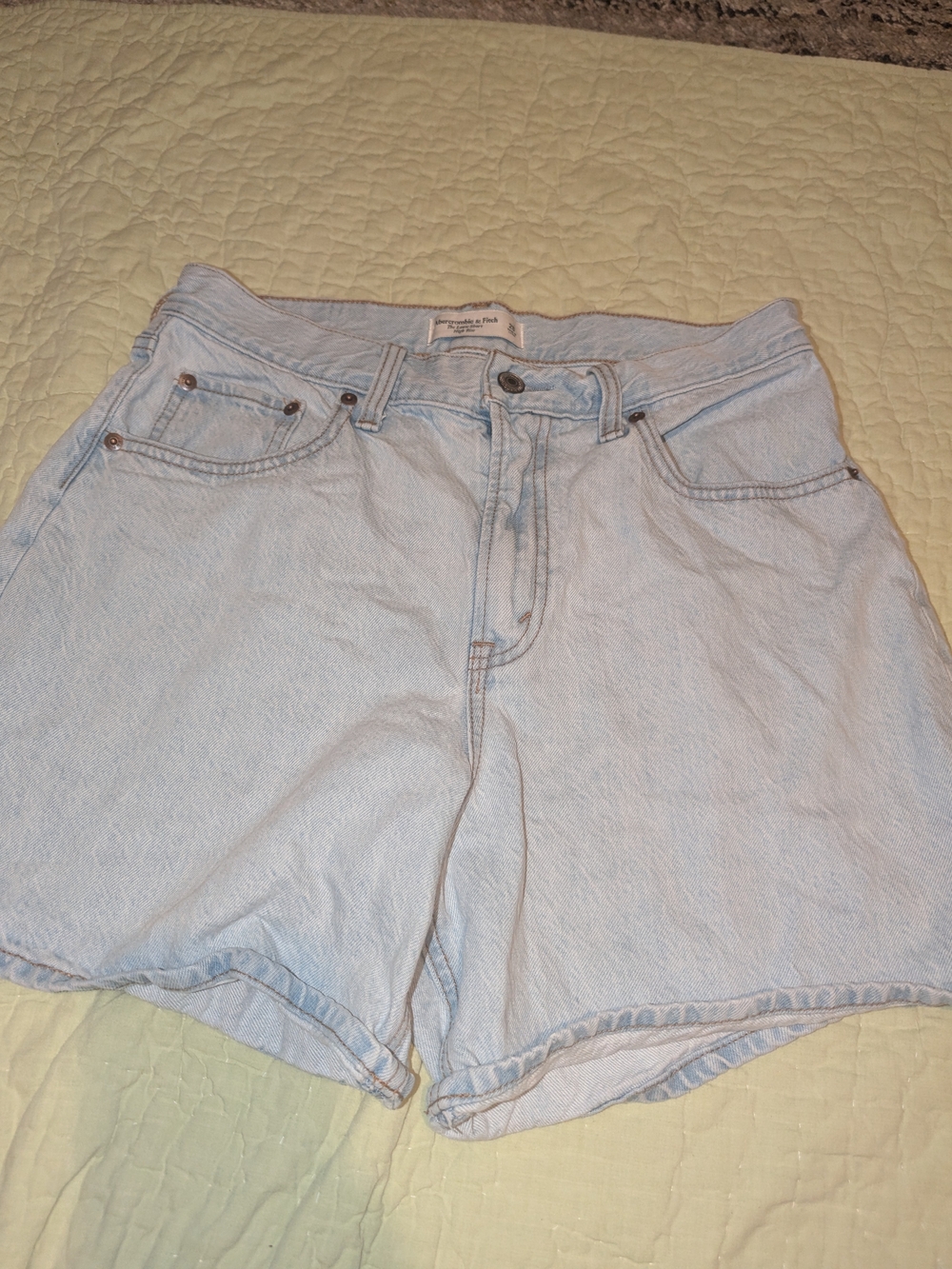Abercrombie & Fitch Light Blue Denim Shorts